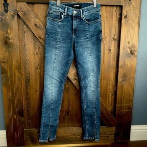 Express Legging Mid-Rise Jean- Split Hem, Size 4L